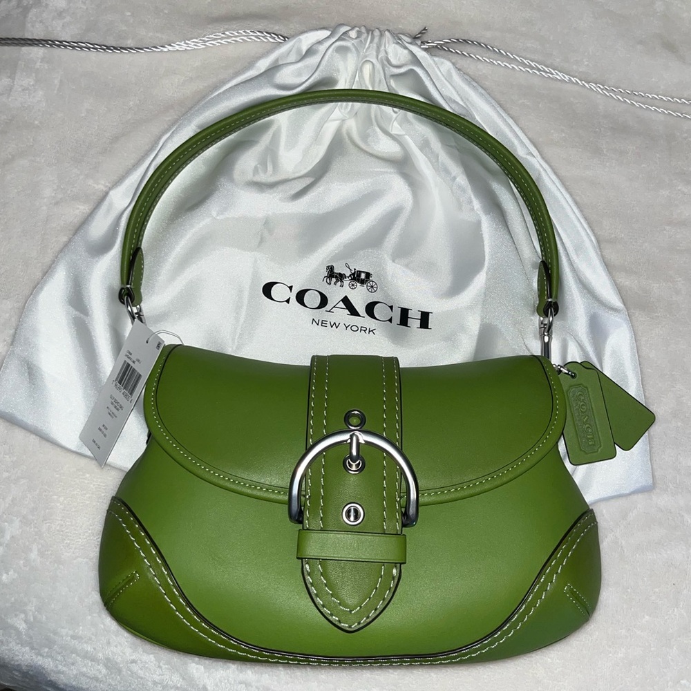 Coach dark lime soho bag